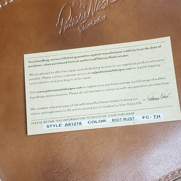 PATRICIA Nash leather wallet/wristlet. travel documents wallet. NWOT - Picture 10 of 10